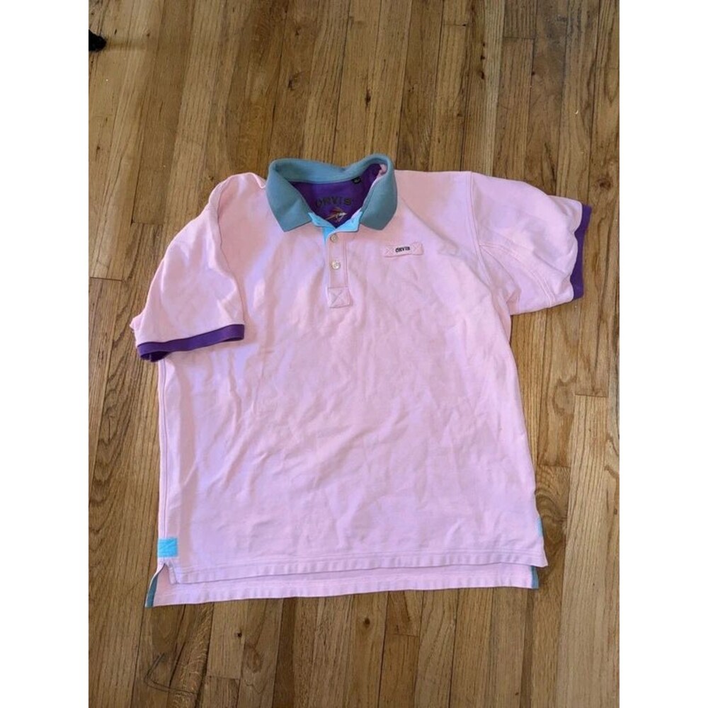 Menโs retro pastel orvis polo shirt xl